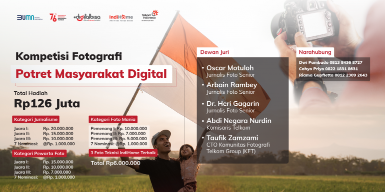 “Potret Masyarakat Digital” Lomba Foto Persembahan Telkom & IndiHome untuk Hut RI ke-76